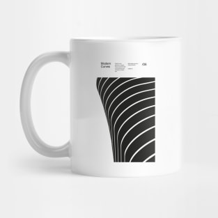 Modern Curves 06, Modern Architecture Design, minimalist Design, Modern Art, Typographic, Helvetica Mug